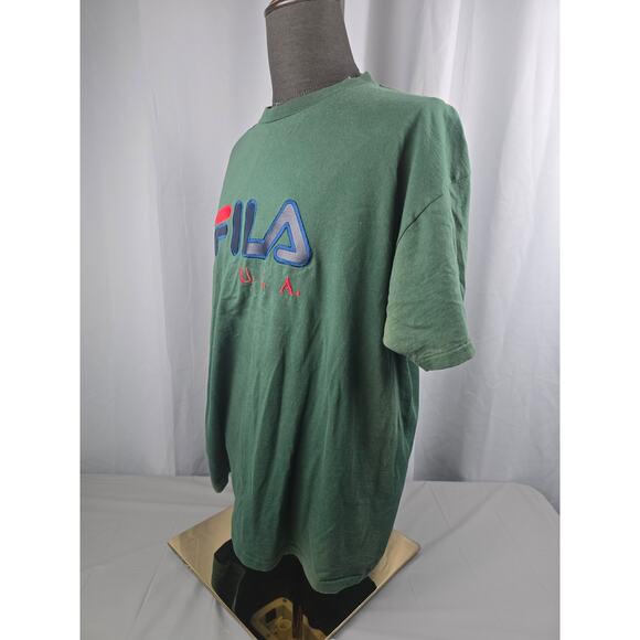 Vintage Fila Men's T Shirt XL Made in the USA Green‎ - Picture 5 of 13